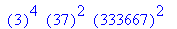``(3)^4*``(37)^2*``(333667)^2