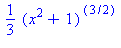 1/3*(x^2+1)^(3/2)
